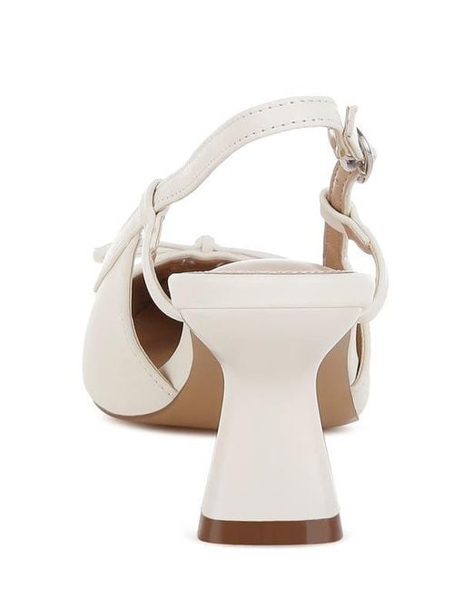 LONDON RAG White Danvers Pointed Toe Slingback Pump