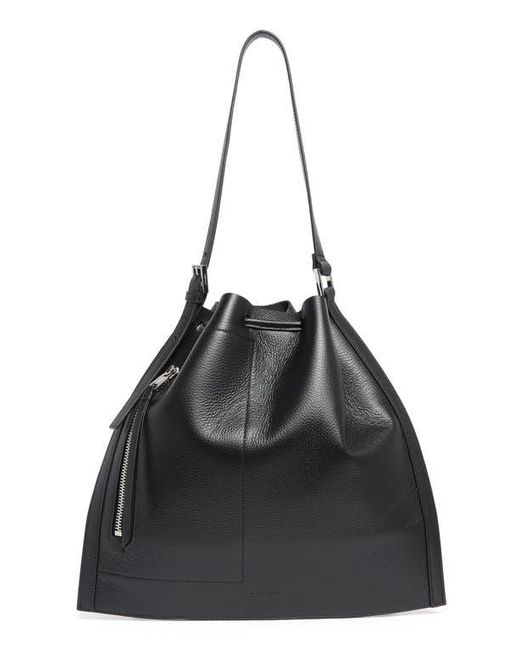 AllSaints Black Alpha Convertible Leather Backpack