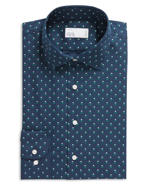 Nordstrom Blue Quincy Trim Fit Geometric Print Button-up Shirt for men
