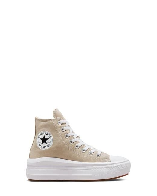 Converse White Chuck Taylor All Star Move High Top Platform Sneaker