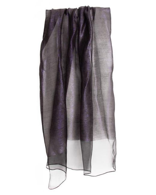 Saachi Gray Sheer Silk Scarf