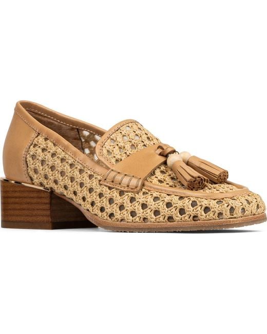 Donald J Pliner Natural Tailored Heel Bouclé Loafer