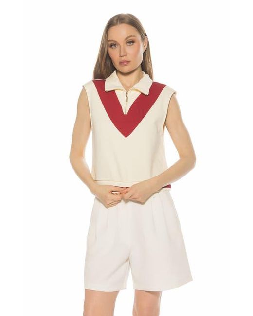 Alexia Admor White Denise Collared Top