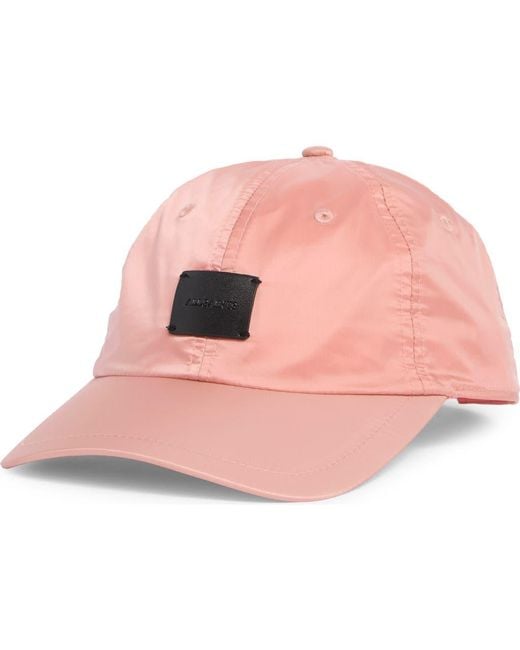 AllSaints Pink Taffeta Baseball Cap