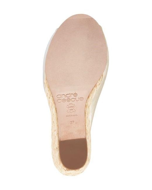 Andre Assous White Merida Wedge Sandal