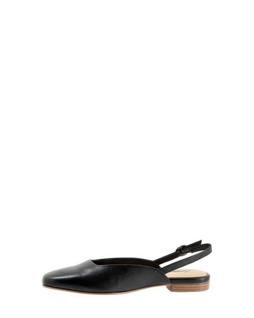 Trotters Black Holly Slingback Flat