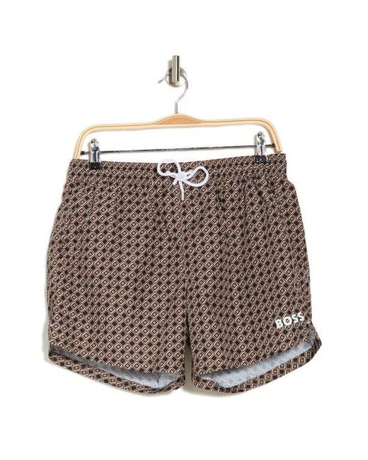 Boss Gray Como Swim Trunks for men