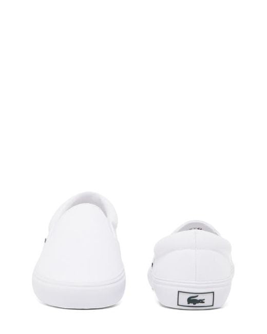 Lacoste White Slip-On Sneaker for men