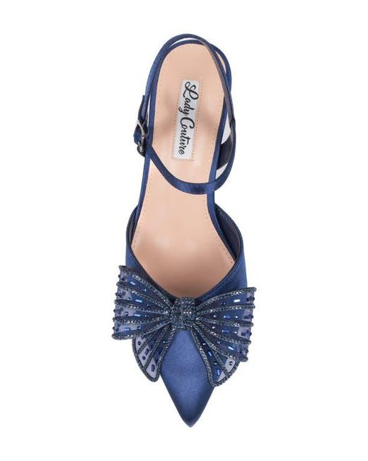 Lady Couture Blue Leslie Pointed Toe Pump