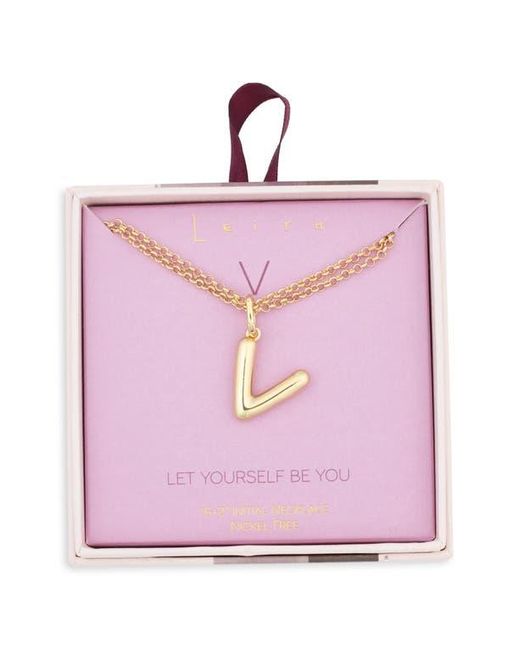 Leith Pink Lowercase Initial Bubble Pendant Necklace