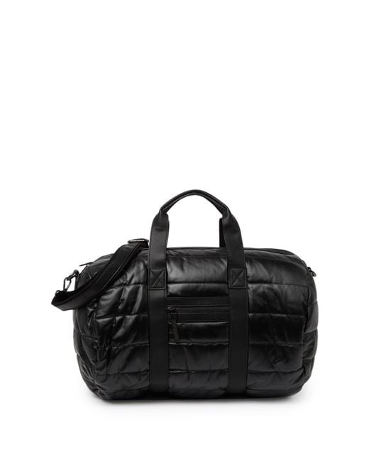 Urban Expressions Metallic Quilted Puffer Duffle Bag in Black Lyst