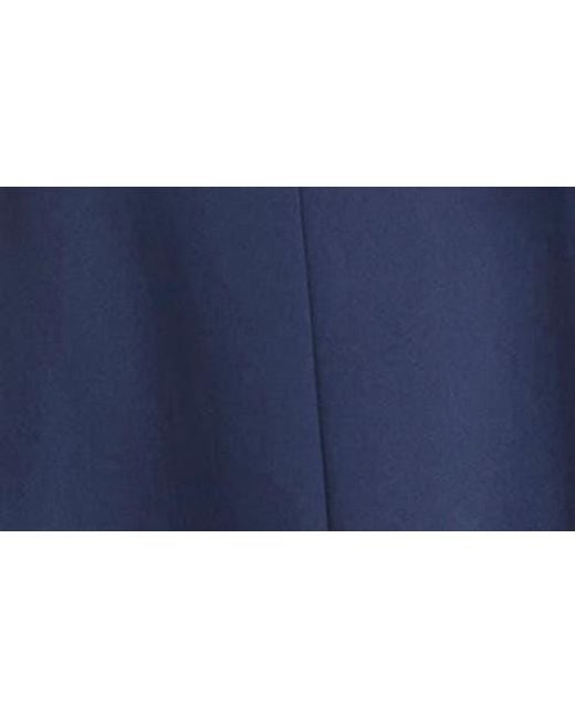 Maggy London Blue Contrast Piping Belted Midi Dress