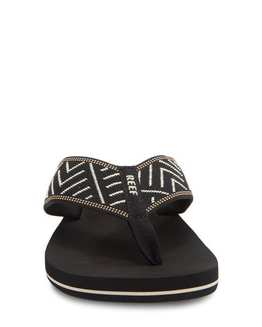Reef Black Spring Woven Strap Flip Flop
