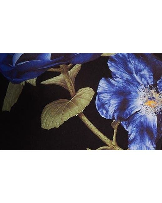 Alice + Olivia Blue Delaina Floral T-Shirt