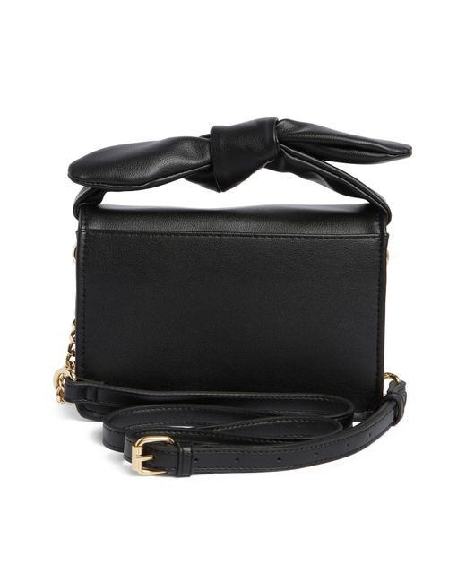 Nanette Lepore Black Bow Top Handle Crossbody Bag