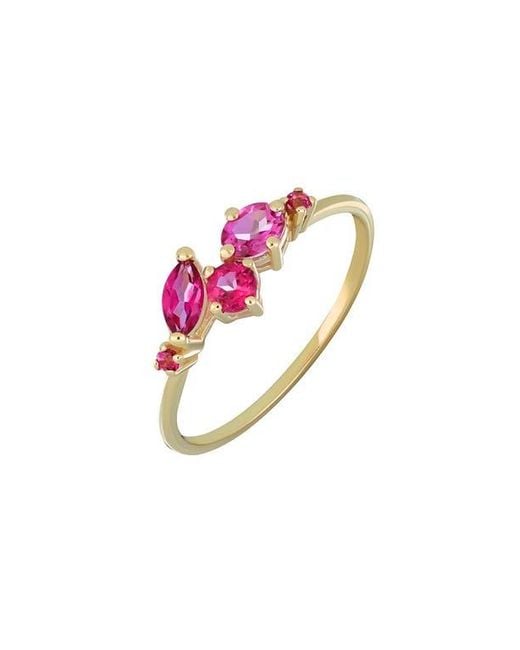 Bony Levy Pink Topaz Stackable Ring