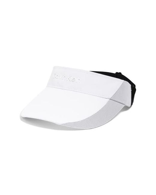 Calvin Klein White Mesh Panel Visor