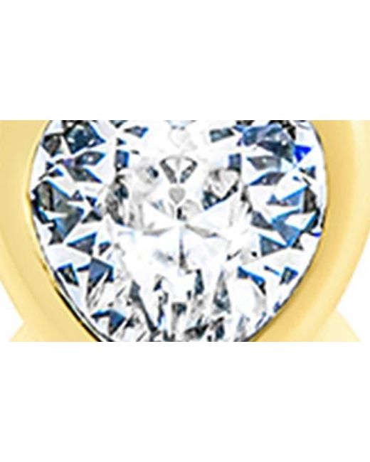 Sterling Forever Metallic Jorlyn Cubic Zirconia Heart Micro Huggie Hoop Earrings