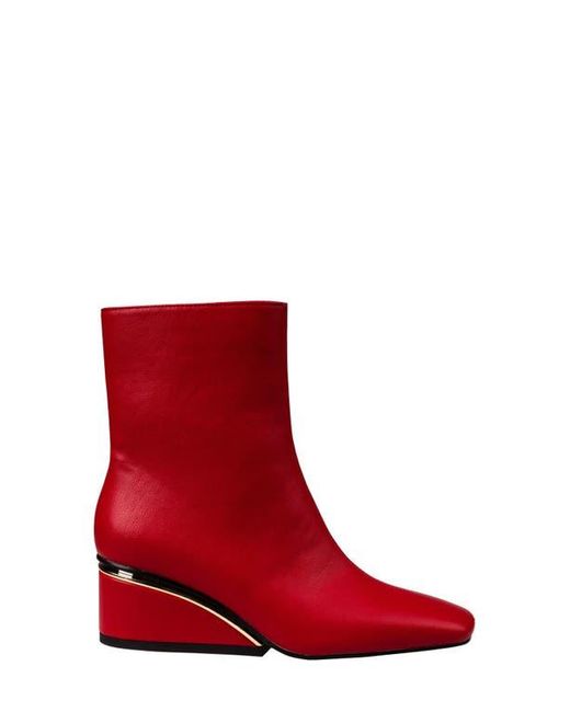 Ninety Union Red Mona Square Toe Wedge Boot