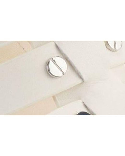 DKNY White Bria Slingback Cage Sandal