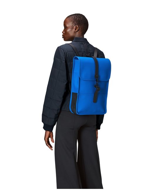 Rains Blue Mini Waterproof Backpack for men