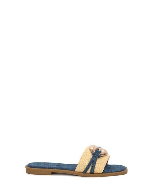 Seven7 Multicolor Raffia Flat Sandal