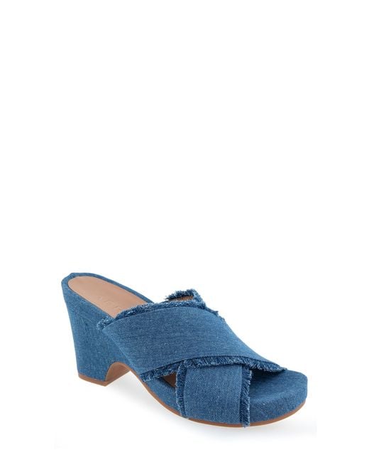 Aerosoles Blue Madina Woven Heel Sandal