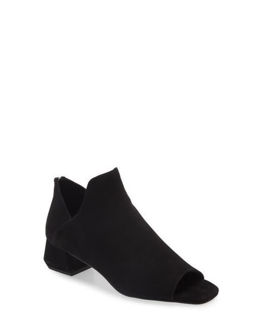 Pelle Moda Black Vonn Open Toe Ankle Boot