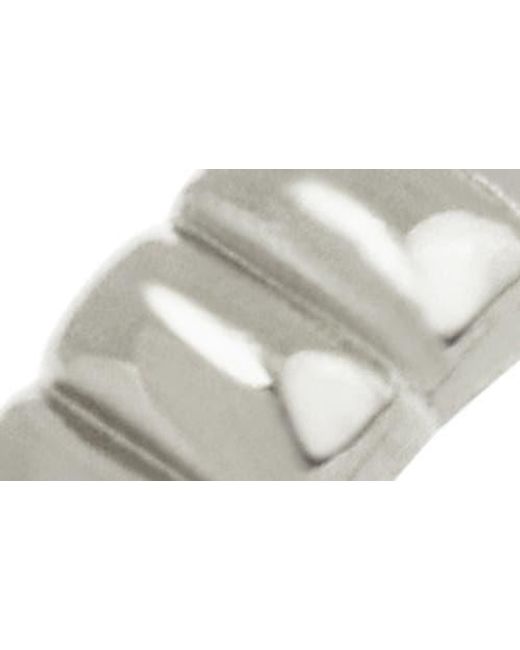 Rebel Gray Ribbed Band Ring