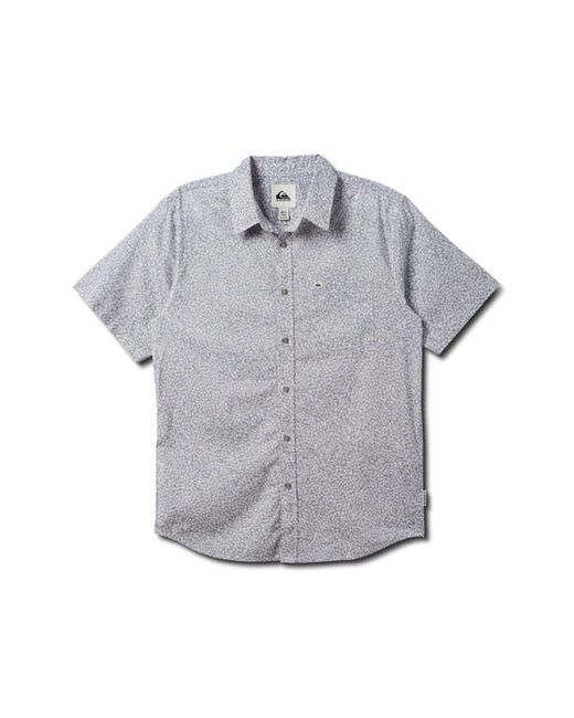 Quiksilver Gray Ritz Short Sleeve Button-Up Shirt for men
