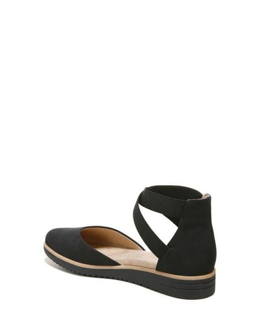 Naturalizer Black D'Orsay Wedge Flats with Ankle Tie