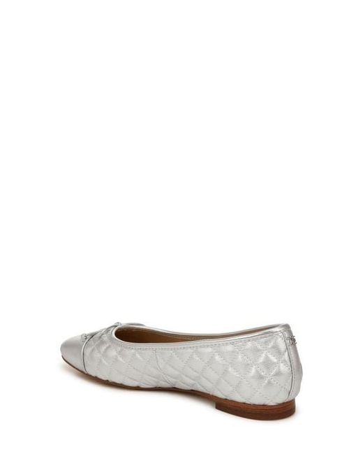 Sam Edelman White Marilyn Cap Toe Ballet Flat