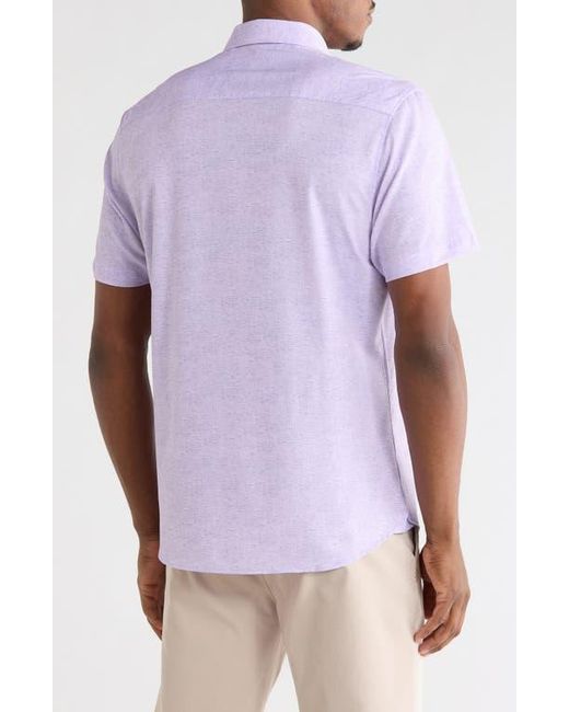 Con.struct Purple Short Sleeve Button-Down Shirt for men