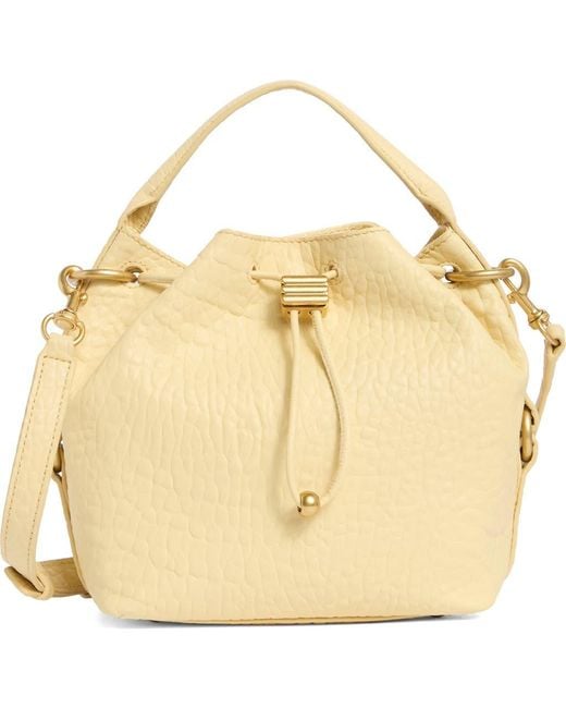 Vince Camuto Metallic Pippa Leather Bucket Bag