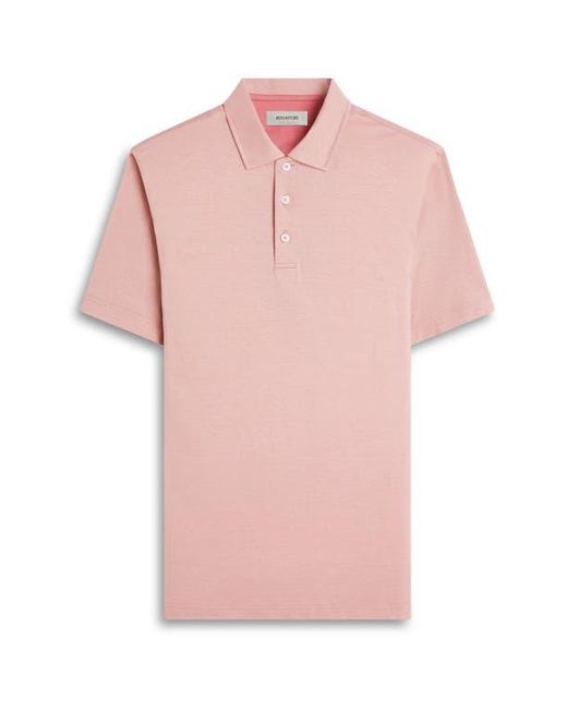 Bugatchi Pink Vincent Ooohcotton Double Knit Solid Polo for men