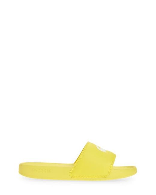Lacoste Yellow Serve Slide Sandal for men