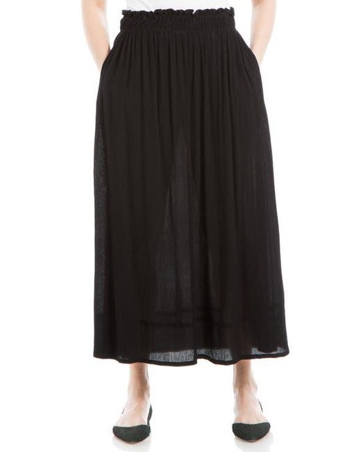 Max Studio Smock Waist Gauze Skirt in Black Lyst