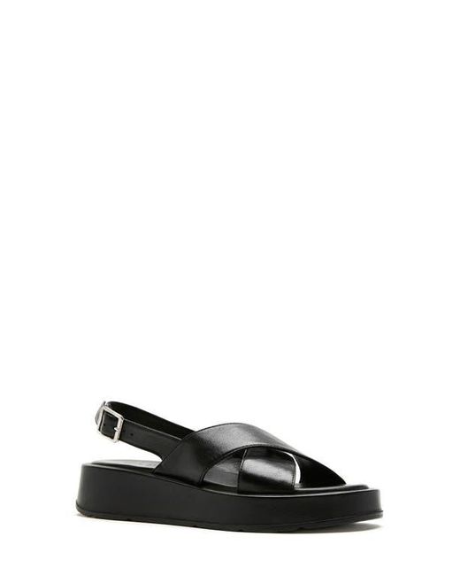 La Canadienne Black Amour Wedge Platform Sandal