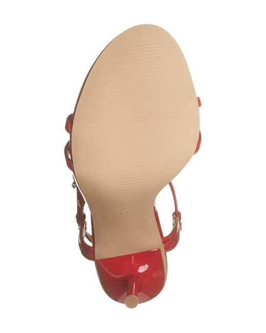 Steve Madden Deeva T-Strap Sandal in Red | Lyst