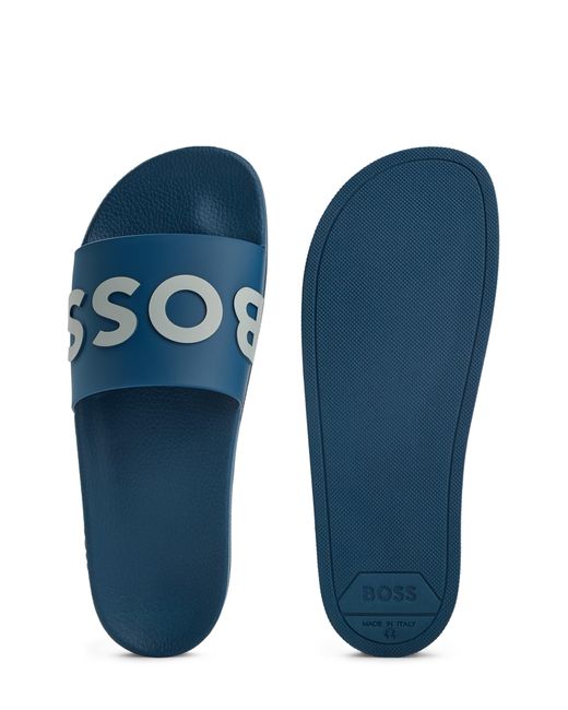 BOSS by HUGO BOSS Bay Slide Sandal in Blue for Men Lyst