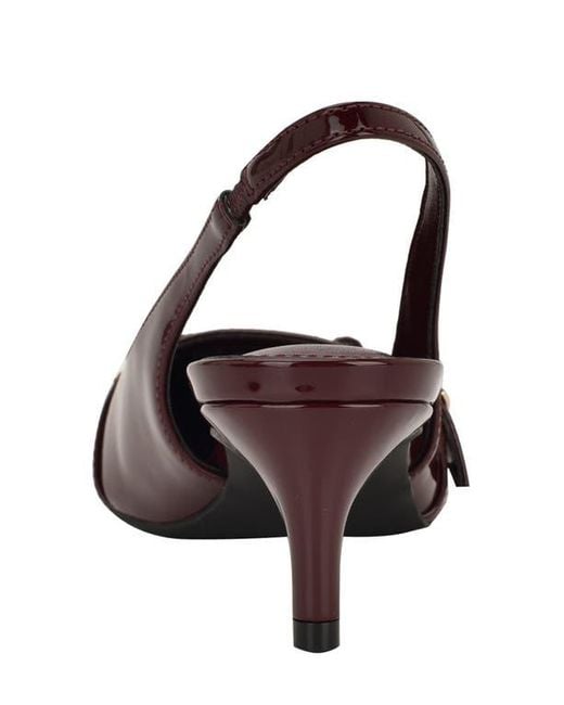 Calvin Klein Brown Dazea Slingback Kitten Heel Pump