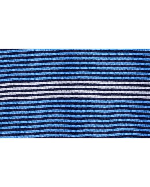 Scotch & Soda Blue Structured Stripe Cotton Knit Polo for men