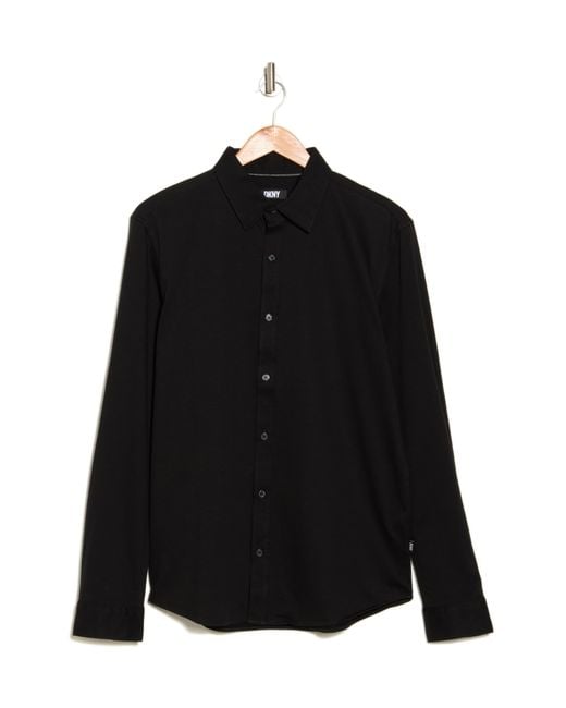 DKNY Black Metropolis Button-up Shirt for men