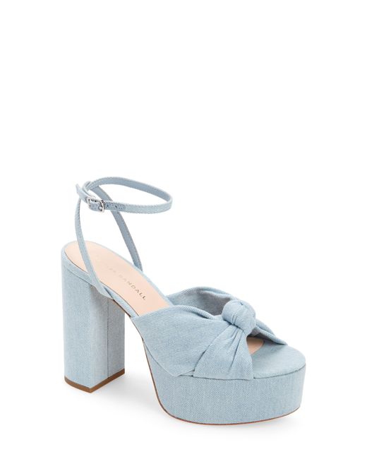 Loeffler Randall Blue Roz Knotted Platform Sandal