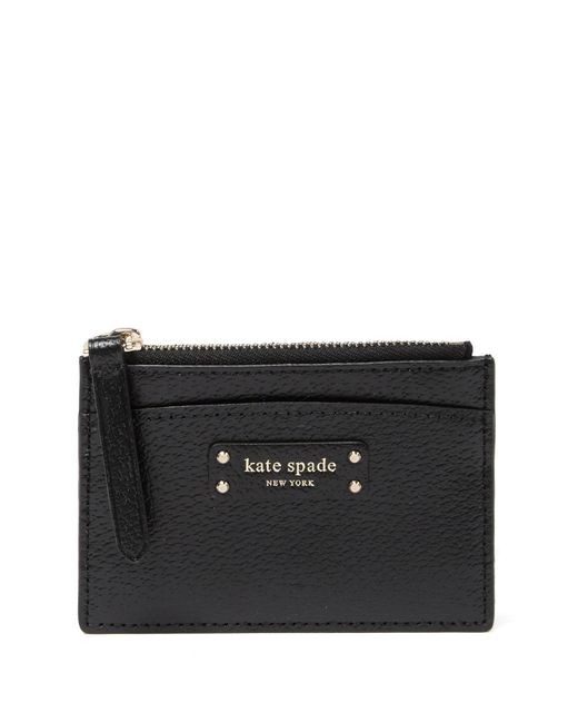 Kate Spade Black Jeanne Small Zip Leather Card Holder