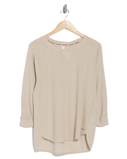 DKNY Natural Slub Waffle High-Low T-Shirt