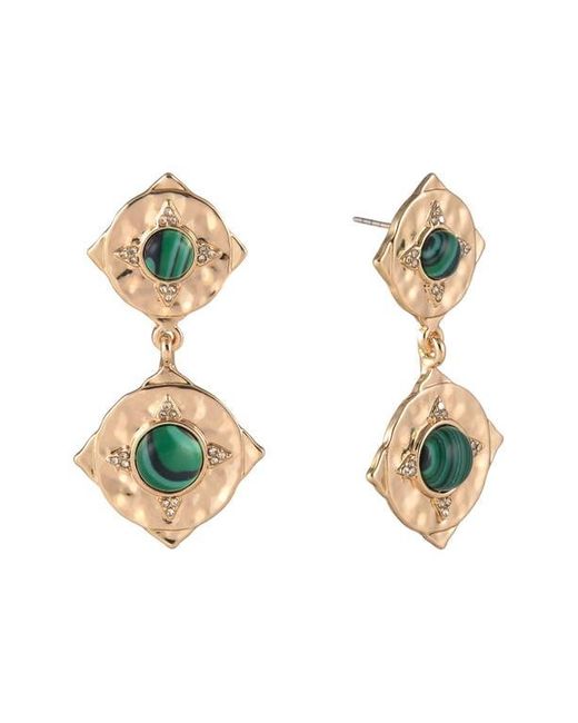 Rachel Roy Blue Double Drop Earrings