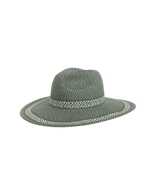 Nine West Green Mixed Texture Fedora Hat