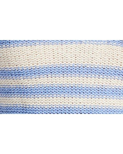 Billabong Blue Make Way Stripe Cotton Crop Sweater