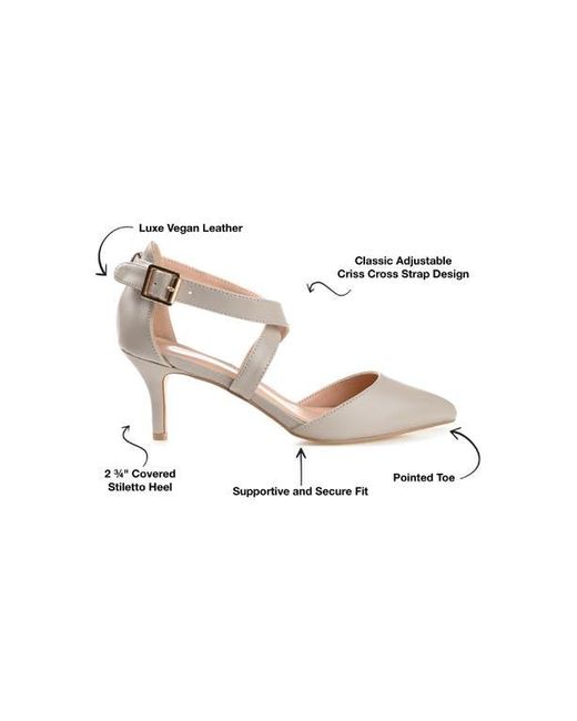Journee Collection Pink Riva Crossover Pump